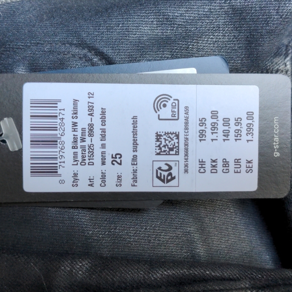 G-Star Raw Lynn Biker HW Skinny Overalls - Picture 14 of 14